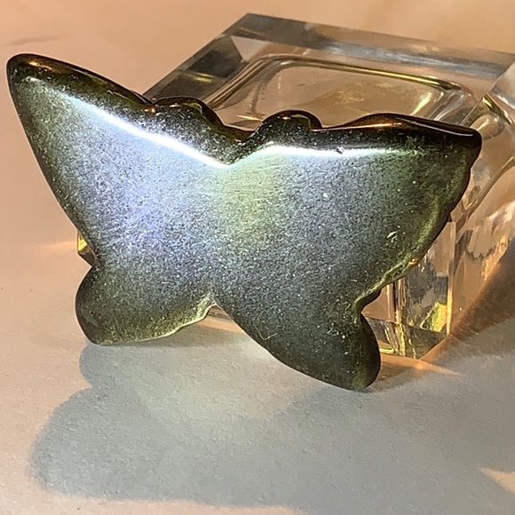 BUTTERFLY 🦋 GOLDEN OBSIDIAN CARVED CRYSTAL - Picture 5 of 9